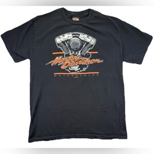 Harley-Davidson Tennessee T Shirt Men's Large Black Biker Y2K Grunge VTG Engine